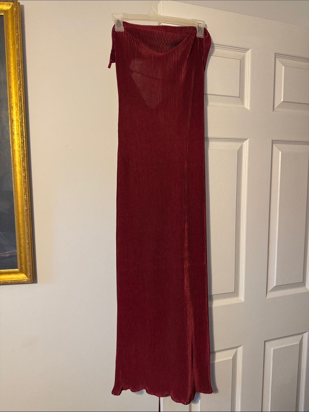 Amazon Ribbed Maxi Dress in Deep Wine